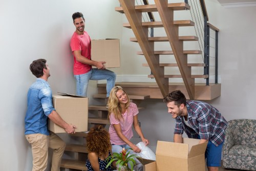 Moving van loaded for a flat move in Barnet with local access considerations