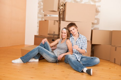 Discussing a service concern during a moving company review