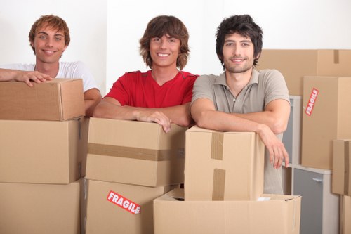 Furniture and boxes being prepared for a home move in Barnet