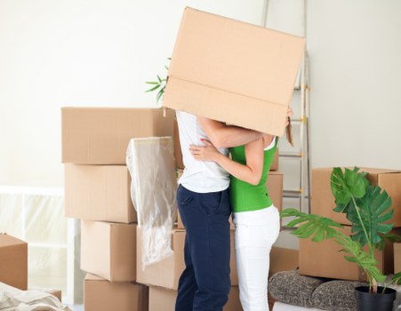 Removals team preparing household items for relocation in Barnet