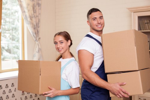 Barnet movers preparing a vehicle for a local house move