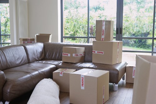 Small business items prepared for transport by a man and van in Barnet